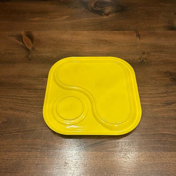 ⭐️ 1970's Vintage 3 Piece Snack Colored Plastic Snack Dishes Orange Kitchen - Picture 6 of 6